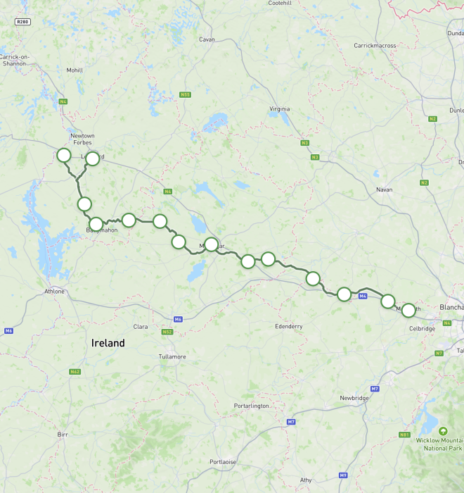 Map of Royal Canal Greenway