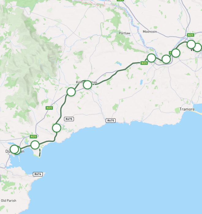 Map of Waterford Greenway