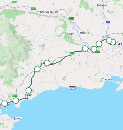 Map of Waterford Greenway