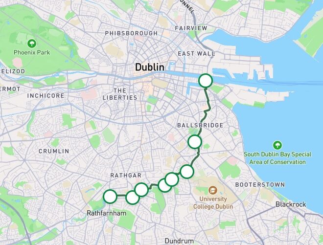 Map of Dodder Greenway – City