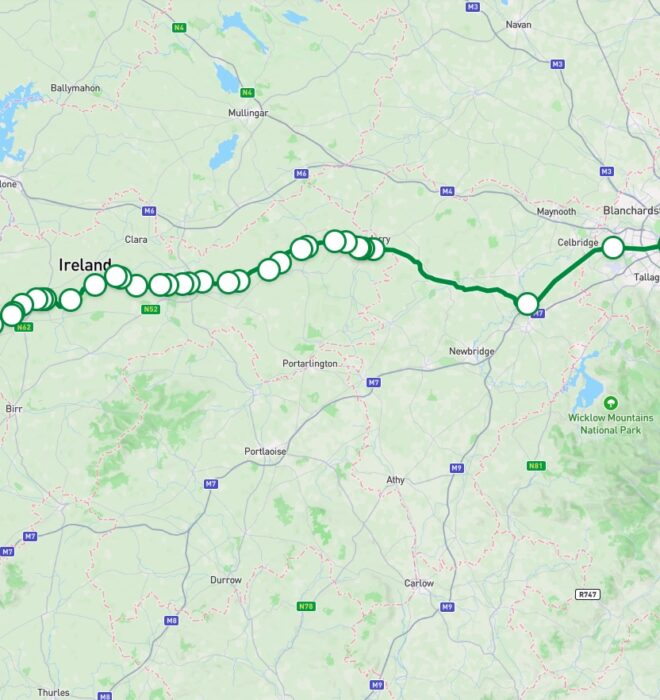 Map of Grand Canal Way Greenway