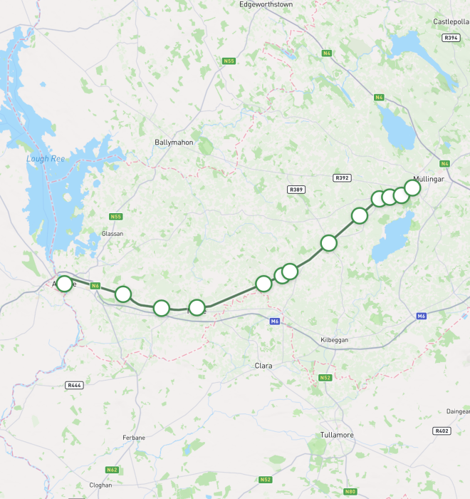 Map of Old Rail Trail Greenway