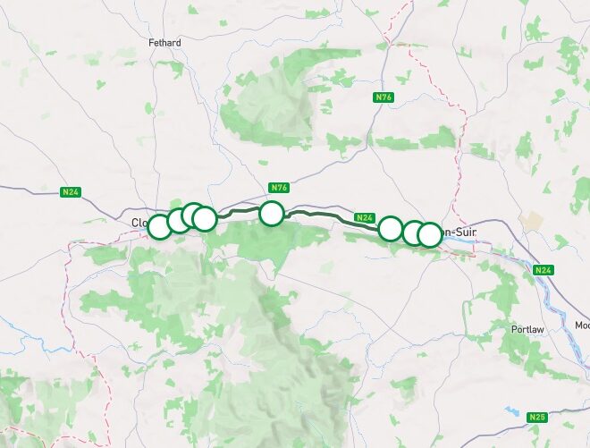 Map of Suir Blueway Greenway