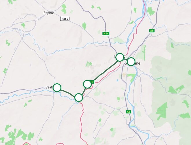 Map of North West Network Greenway – Strabane